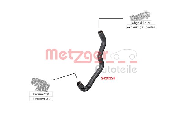 METZGER 2420228 Kühlerschlauch